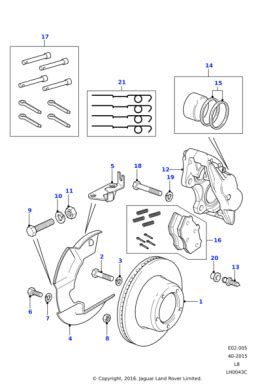 LR017952 Land Rover Disc Brake Jaguar Land Rover Classic Parts