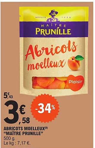 Promo Abricots Moelleux Ma Tre Prunille Chez E Leclerc Icatalogue Fr