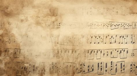 Premium Photo Faded Sheet Music Paper Background