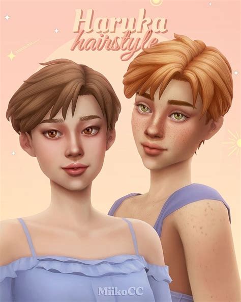 Haruka Hair Miiko In 2024 Sims Sims Hair Sims 4 Characters