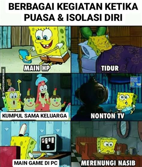 Meme Spongebob Ini Wakili Keseharian Kita Saat Ramadan Warga Bikini Bottom Puasa Juga Nggak Ya
