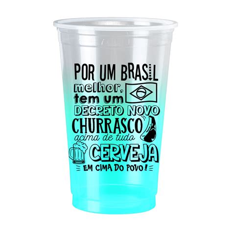 Copo Personalizado Degrade Azul Tiffany 100un 770ml Dm E Shop Tudo O