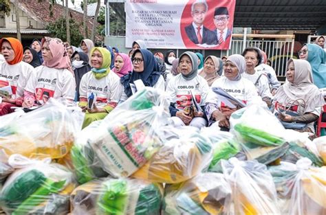 Gelar Bazar Sembako Murah Relawan Ganjar Creasi Jawab Persoalan Bangsa