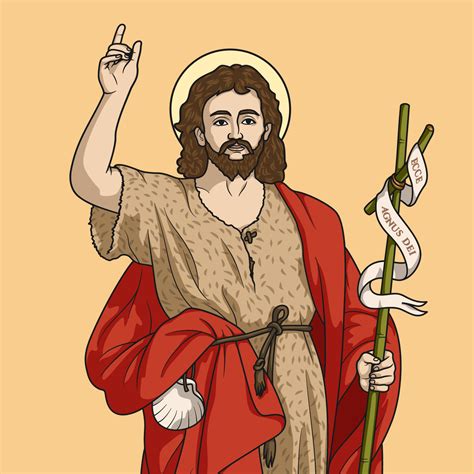 Saint John The Baptist Adult Colored Vector Illustration 24603910