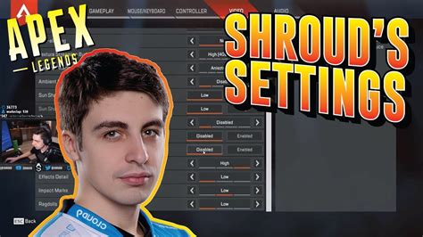 Shroud Shows His Apex Legends Settings Sensitivity Keybinds