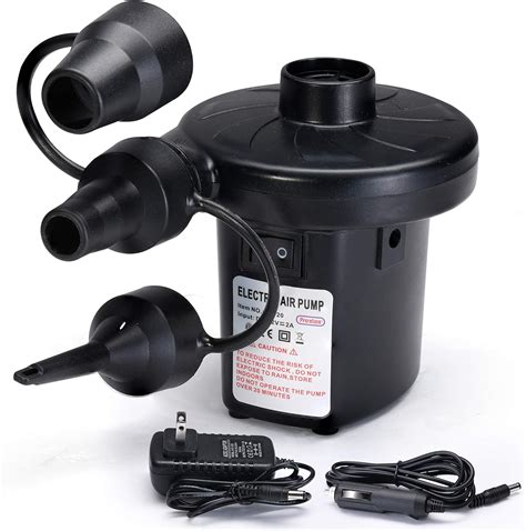 Prextex Electric Air Pump for Inflatables with Plug - Air Mattress Pump ...