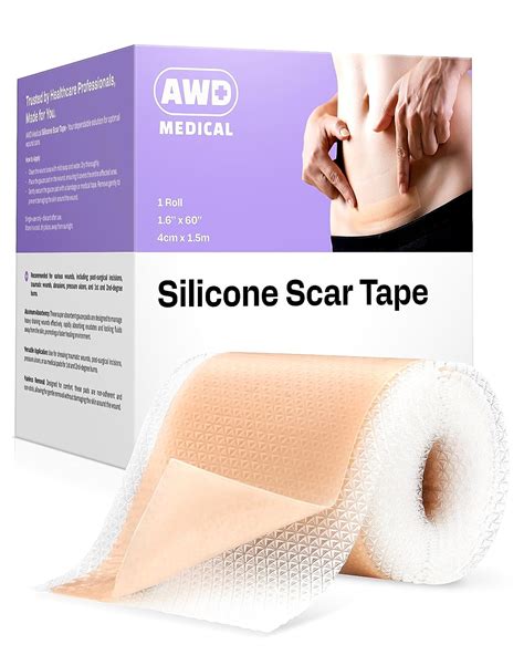 Awd Medical Silicone Scar Sheets Reusable Gel Tape For Painlessly Removing Scars Custom Size