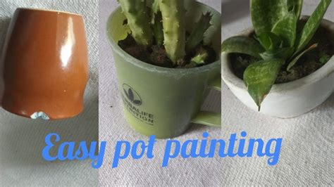 3 Simple And Easy Pot Paintinghome Decoration Ideadiy Easy Planter