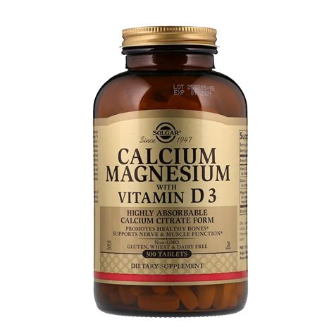 Кальцій магній Д3 (Calcium Magnesium Vitamin D3) Solgar 300 таблеток ...