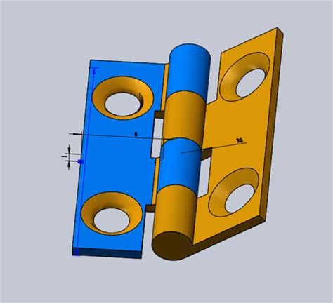 合页3d模型下载三维模型solidworks模型 制造云 产品模型