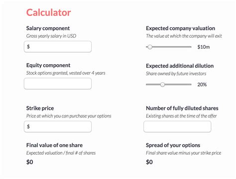 Equity Calculator - Figure out what your equity is worth | Product Hunt