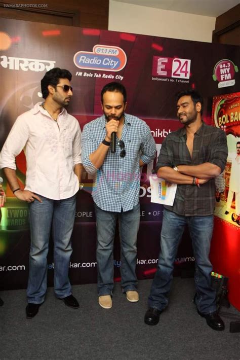 Abhishek Bachchan Ajay Devgan Rohit Shetty At Bol Bacchan Promotions