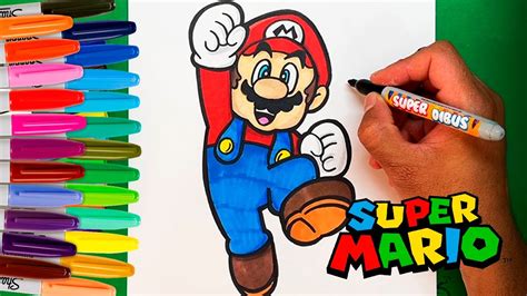 Como Dibujar A Super Mario De Nintendo Paso A Paso Youtube