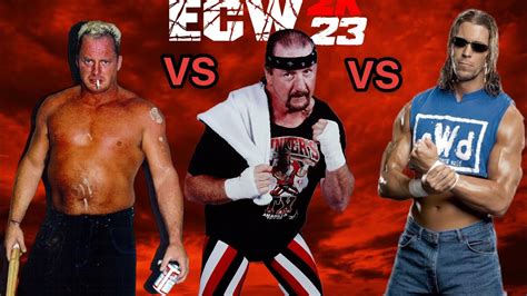 Ecw K Sandman Vs Terry Funk Vs Stevie Richards Youtube