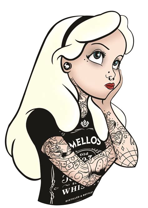 Princesa Tatuada Wonderland Tattoo Disney Princess Drawings Emo Disney