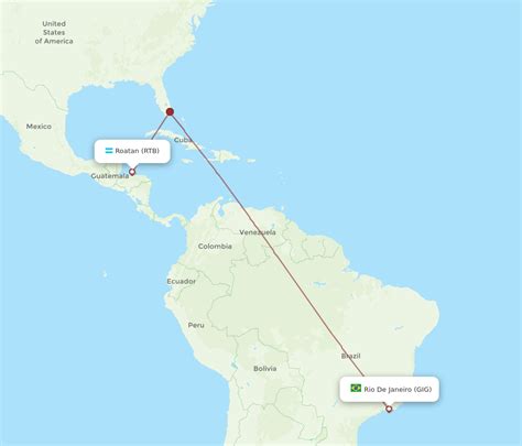 All Flight Routes From Roatan To Rio De Janeiro Rtb To Gig Flight Routes