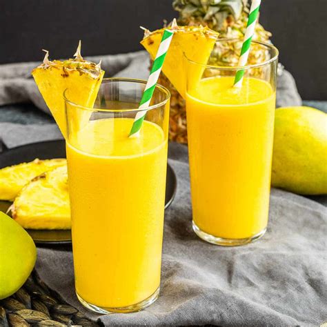 Mango Pineapple Smoothie Recipe With Frozen Fruit Thresa Corley