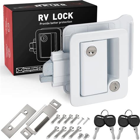 Mking Rv Door Lock Camper Entry Door Lock With 4 Keys And Paddle Deadbolt Travel