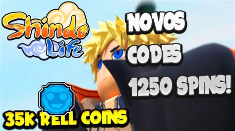 NOVOS MEGAS CÓDIGOS de 1250 Spins 30k RELL coins do SHINDO LIFE