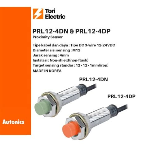 Jual AUTONICS INDUCTIVE PROXIMITY SENSOR PRL12 4DN PRL12 4DP 100 ORI