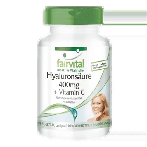 Hyaluronzuur 400mg Vitamine C Veganistisch Fairvital Shop