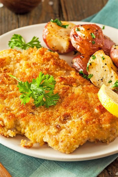 A Simple Recipe For Veal Cutlets With Lemon Garlic Sauce Veal Recipes Schnitzel Recipes Veal