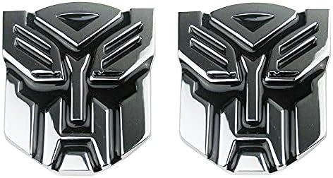 Chrome Metal Transformers Autobots Logo Car Emblem Self Luminous Badge