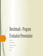 Benchmark Program Evaluation Presentation Pptx Benchmark Program