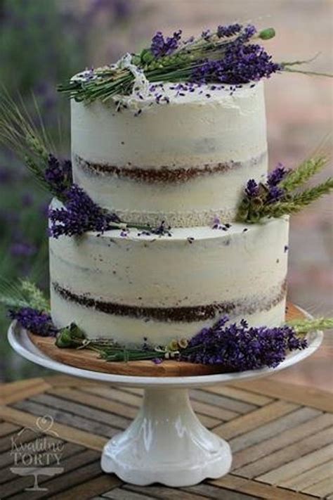 Naked Cake With Lavenders Decorated Cake By Lucya Cakesdecor