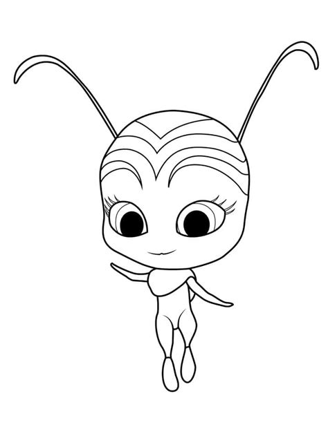 Miraculous Ladybug Kwamis Coloring Page Free Printable Coloring Pages