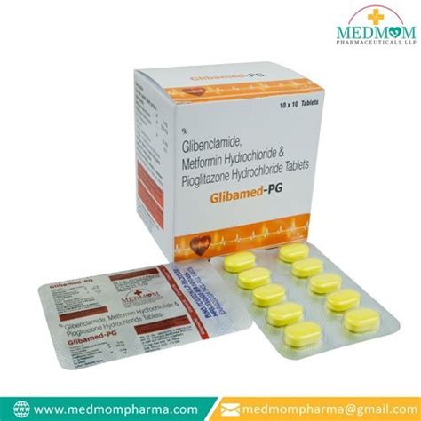 Glibenclamide 5 Mg Metformin 500 Mg Pioglitazone HCL 15 Mg Tablet At