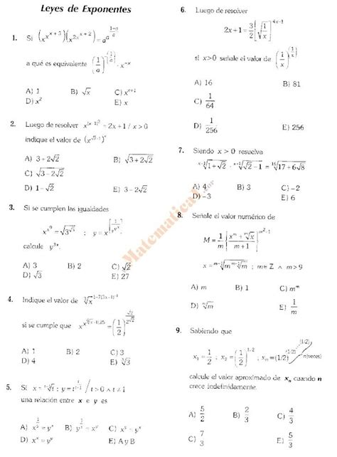 PDF Leyes De Exponentes DOKUMEN TIPS