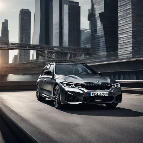 Krea Ai Bmw M340i Touring In Dravit Grey Color On A Bridge