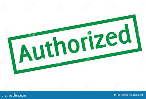 AUTHORIZED Sticker Stamp Stock Vector Illustration Of Certification