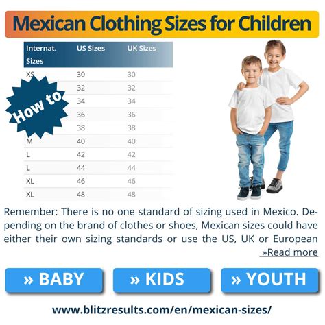 Mexican Clothing Sizes Us To Mexico Conversion Charts