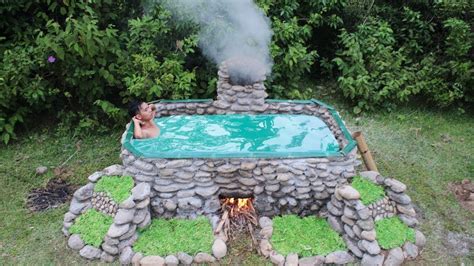 Building Hot Tub Spa Without Using Modern Technology Youtube