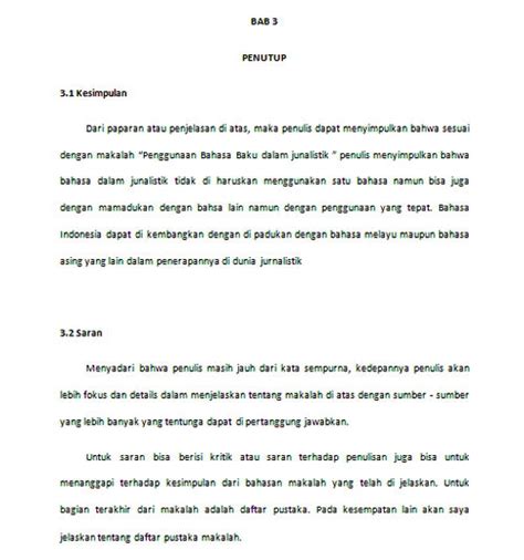 Contoh Saran Dalam Makalah Yang Baik Dan Benar Contoh Makalah Docx