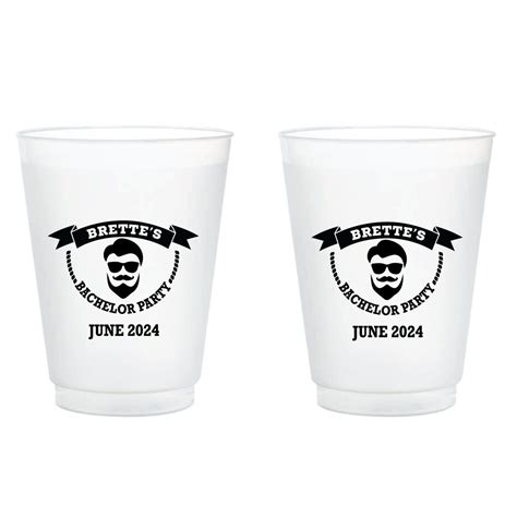 Bachelor Party Frosted Cups Customized Bachelor Party Cups Plastic