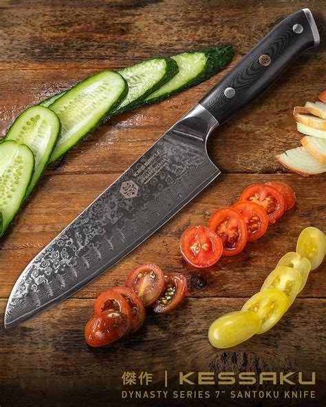 Kessaku Cuchillo Santoku De Pulgadas Serie Damascus Dynasty