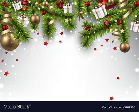 Christmas Banner With Spruce Branches Royalty Free Vector