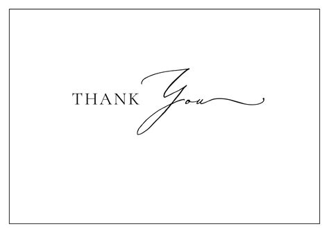 Simple Blank Thank You Card Pdf Instant Download Printable High Quality Etsy