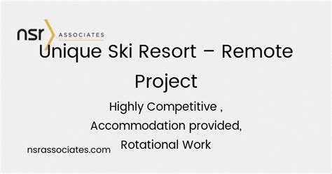 Nsr Associates Middle East On Linkedin Unique Ski Resort Remote Project