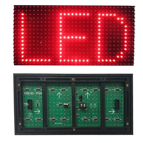 LED Module P10 Red One Color Outdoor LED Display Module DIP LAMP