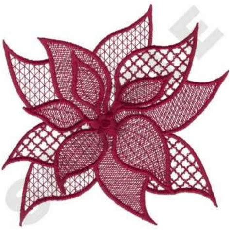 Lace Poinsettia Machine Embroidery Design Embroidery Library At