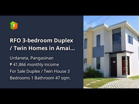 Rfo Bedroom Duplex Twin Homes In Amaia Scapes Urdaneta Pangasinan