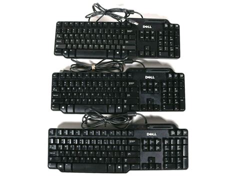 Lot Of Dell Sk Key Wired Usb Black Keyboard W Smart Card