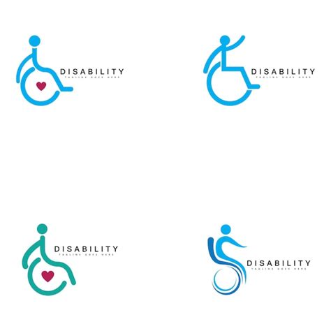 Premium Vector Modern Disabled People Support Logo