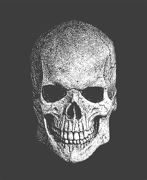 Una Calavera Con Un Fondo Negro Y La Palabra Calavera En Ella Vector