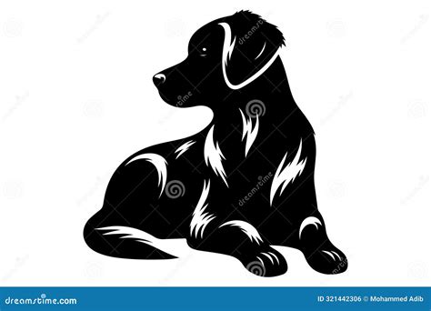 Dog Silhouette Vector Art Illustration Stock Vector Illustration Of