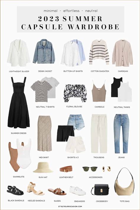 2023 Summer Capsule Wardrobe Checklist Effortless Outfits Artofit